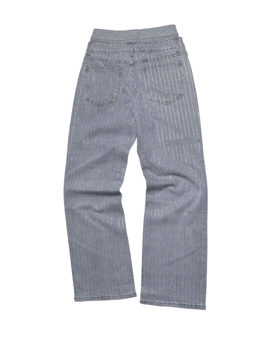 GRAY SHINY JEANS