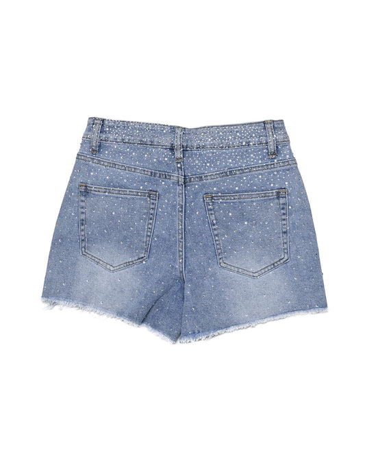 BLUE LIGHT DENIM SHORTS